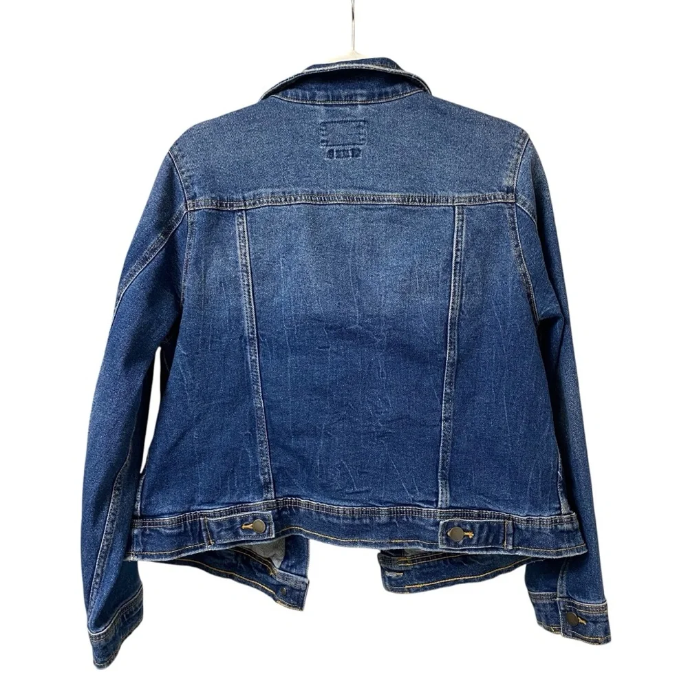 Universal Thread Freeborn Jacket button up Spring dark denim Jean jacket size X - Picture 9 of 12